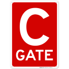 Gate C Sign, (SI-69285)