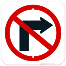 No Right Turn Sign