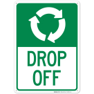 Drop Off With Anti Clockwise Arrows Sign