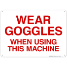 Wear Goggles Sign, (SI-6940)