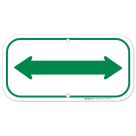 Green Bidirectional Arrow Sign
