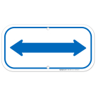 Bidirectional Arrow Blue Sign