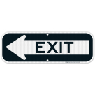 Exit Black Left Arrow Sign