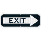 Exit Black Right Arrow Sign