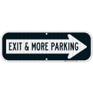Exit And More Parking Right Arrow Sign