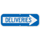 Deliveries Right Arrow Sign