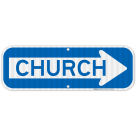 Church Right Arrow Sign