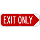 Exit Only Right Arrow Sign