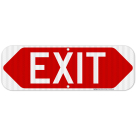 Exit Bidirectional Red Arrow Sign