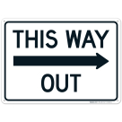 This Way Out With Right Arrow Sign,(SI-69486)