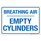 Breathing Air Empty Cylinders Sign