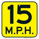 15 Mph Sign