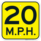 20 Mph Sign