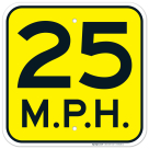 25 Mph Sign