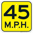 45 Mph Sign