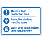 This Is A Food Production Area Sign