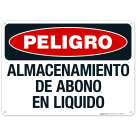 Danger Liquid Manure Storage Spanish Sign