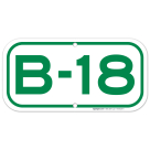 Parking Space B-18 Sign