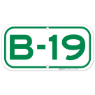 Parking Space B-19 Sign