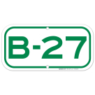 Parking Space B-27 Sign