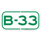Parking Space B-33 Sign