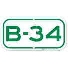 Parking Space B-34 Sign