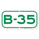 Parking Space B-35 Sign