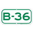 Parking Space B-36 Sign