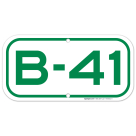 Parking Space B-41 Sign