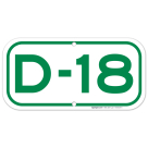 Parking Space D-18 Sign