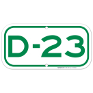 Parking Space D-23 Sign