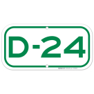 Parking Space D-24 Sign