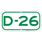 Parking Space D-26 Sign