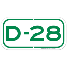 Parking Space D-28 Sign