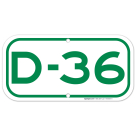 Parking Space D-36 Sign