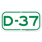 Parking Space D-37 Sign