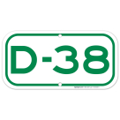 Parking Space D-38 Sign