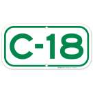 Parking Space C-18 Sign