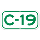 Parking Space C-19 Sign