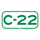 Parking Space C-22 Sign