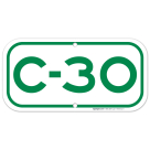 Parking Space C-30 Sign