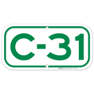 Parking Space C-31 Sign