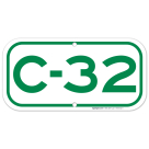 Parking Space C-32 Sign