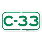 Parking Space C-33 Sign