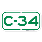 Parking Space C-34 Sign