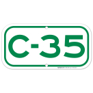 Parking Space C-35 Sign