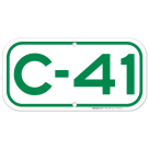 Parking Space C-41 Sign