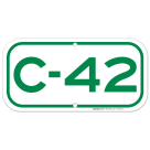 Parking Space C-42 Sign