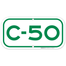 Parking Space C-50 Sign