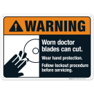 Worn Doctor Blades Can Cut Sign